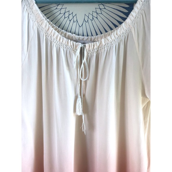 Joie Silk Dip Dyed Ombre Shift Dress With Tassel Tie - Picture 2 of 8